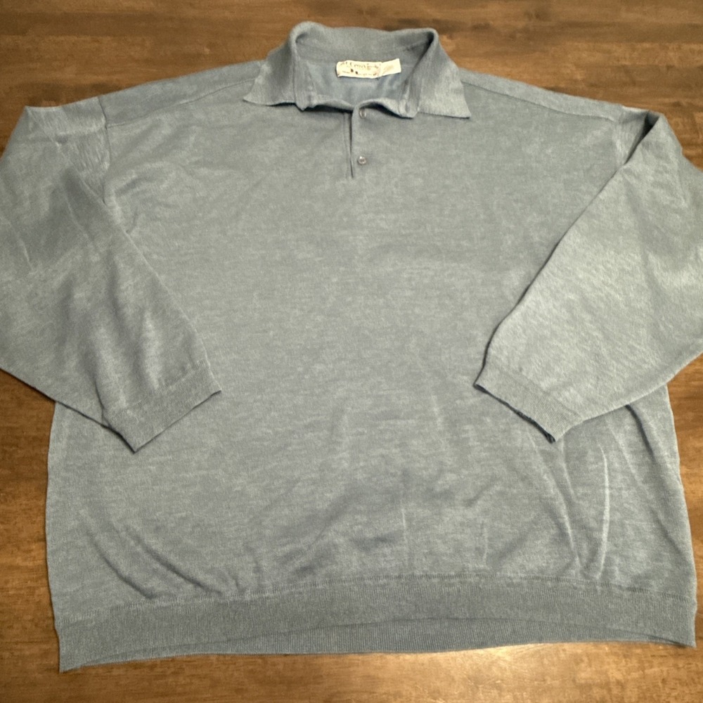 Vintage St. Croix Knits Men's Size Large‎ Long Sleeve Blue Pullover